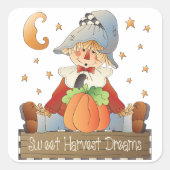 Sweet Harvest Dreams Vierkante Sticker (Voorkant)