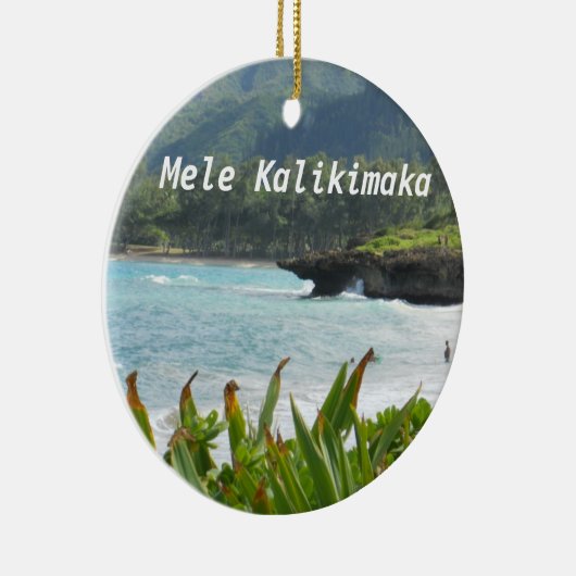 Sweet Hawaiian Beach kerstversiering Keramisch Ornament (Rechts)