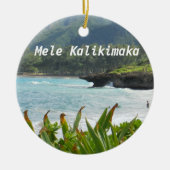 Sweet Hawaiian Beach kerstversiering Keramisch Ornament (Voorkant)
