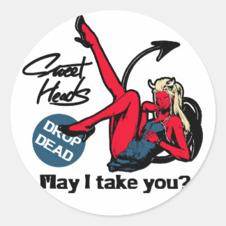SWEET HEADS #HG RONDE STICKER
