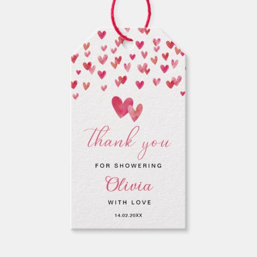 Sweet heart-Baby shower Cadeaulabel (Voorkant)