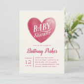 Sweet Heart | Baby shower | Ivory Kaart (Staand voorkant)