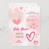 Sweet Heart Baby shower Kaart (Voorkant / Achterkant)