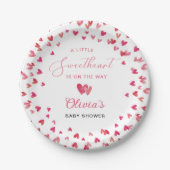 Sweet Heart Baby shower Papieren Bordje (Voorkant)