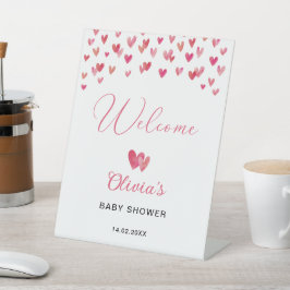 Sweet Heart Baby shower Welkom Reclamebord Met Voetstuk