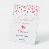Sweet Heart Baby shower Welkom Reclamebord Met Voetstuk (Voorkant)