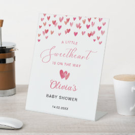 Sweet Heart Baby shower Welkom Reclamebord Met Voetstuk