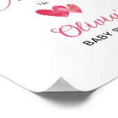 Sweet heart Baby shower Welkomstbord Poster (Hoek)