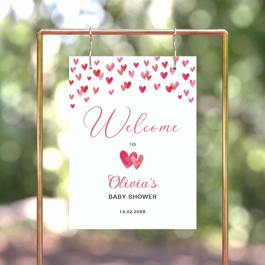 Sweet heart Baby shower Welkomstbord Poster