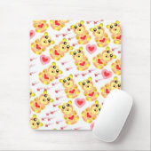 Sweet Heart Bear Nursery Pattern Muismat (Met muis)