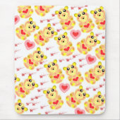 Sweet Heart Bear Nursery Pattern Muismat (Voorkant)