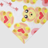 Sweet Heart Bear Nursery Pattern Tissuepapier (Detail)
