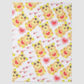 Sweet Heart Bear Nursery Pattern Tissuepapier (Voorkant)