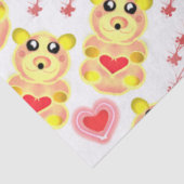 Sweet Heart Bear Nursery Pattern Tissuepapier (Detail)
