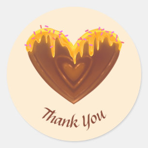 Sweet Heart Bedankt Sticker Kleurrijk Smakelijk