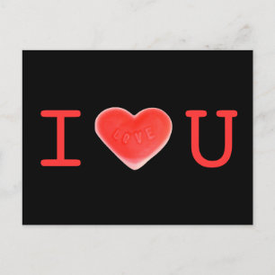 Sweet Heart Black 'I love U'-briefkaart Briefkaart