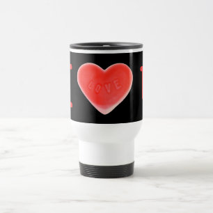 Sweet Heart Black 'I love U' reismoug Reisbeker