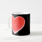 Sweet Heart Black "Jouw tekst"-mok Koffiemok (Voorkant links)