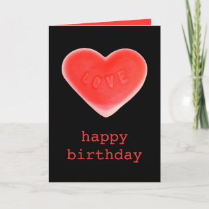 Sweet Heart Black kaartportret voor "gelukkige ver Kaart