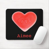 Sweet Heart Black "Name" mousepad Muismat (Met muis)