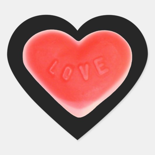 Sweet Heart Black sticker hart (Voorkant)