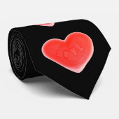 Sweet Heart Black stropdas (Opgerold)