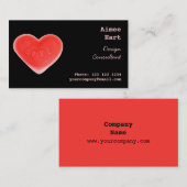 Sweet Heart Black visitekaartje achterzijde rood (Voorkant / Achterkant)
