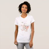 Sweet Heart & Butterfly Swirls Custom T-shirt (Voorkant volledig)