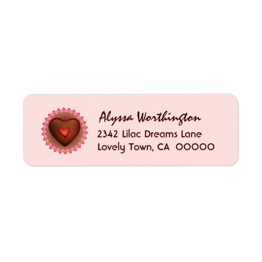 Sweet Heart Chocolade Snoep A01 Etiket (Voorkant)