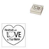 Sweet ♥ Heart CUSTOM "Handgemaakt met liefde" Art  Rubberstempel (Gestempeld)