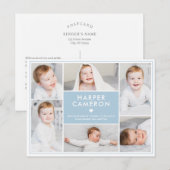 Sweet Heart Editable Color Birth Announding Briefkaart (Voorkant / Achterkant)