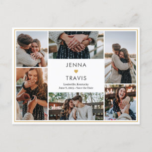 Sweet Heart Editable Color Save the Date Briefkaar Briefkaart