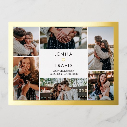 Sweet Heart FOLIE Collage Sparen het Briefkaart va (Voorkant)