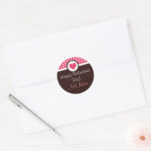 Sweet Heart Gepersonaliseerde Valentijnsdag Sticke Ronde Sticker (Envelop)