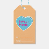 Sweet Heart Gesprek Hart Valentijnsdag Cadeaulabel (Voorkant)