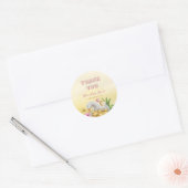 Sweet Heart Greenery Yellow mammie & Baby shower Ronde Sticker (Envelop)