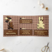 "Sweet heart Growing" verjaardagsuitnodiging Drieluik Uitnodiging (Binnen)