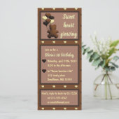 "Sweet heart Growing" verjaardagsuitnodiging Kaart (Staand voorkant)