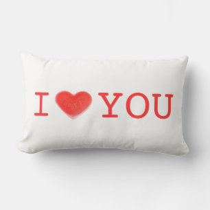 Sweet Heart 'I Heart You' aan twee zijden lumbool Kussen