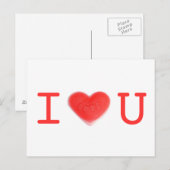 Sweet Heart 'ik hou van U' briefkaart (Voorkant / Achterkant)