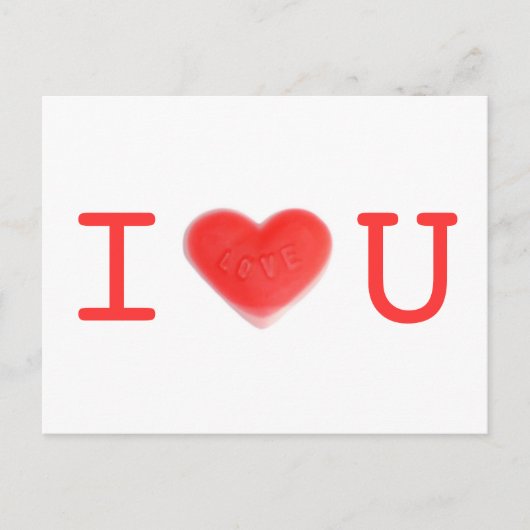 Sweet Heart 'ik hou van U' briefkaart (Voorkant)
