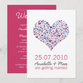 Sweet-Heart Informal Wedding Kaart (Voorkant / Achterkant)