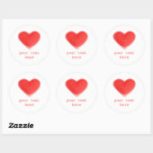 Sweet Heart 'Jouw tekst' sticker rond (Vel)