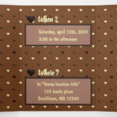 "Sweet heart landing" baby shower Drieluik Uitnodiging (Binnenkant midden)