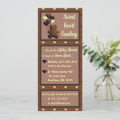 "Sweet heart landing" baby shower Kaart (Staand voorkant)