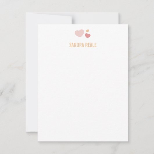 Sweet Heart Liefde Roze Drie Harten Kaart (Voorkant)
