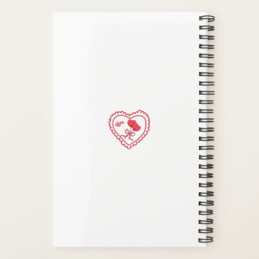 Sweet Heart Lollipop & Bird Personalized Notebook Planner (Achterkant)