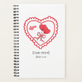 Sweet Heart Lollipop & Bird Personalized Notebook Planner (Voorkant)