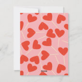 Sweet Heart Lollipops Valentijnsdag Fotokaart Feestdagenkaart (Achterkant)