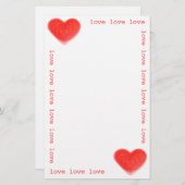 Sweet Heart-"love"-kantoorbenodigdheden Briefpapier (Voorkant / Achterkant)